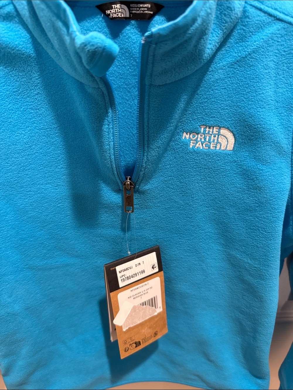 The North Face Bright Turquoise Half-Zip Fleece Pullover - Picture 3 of 4